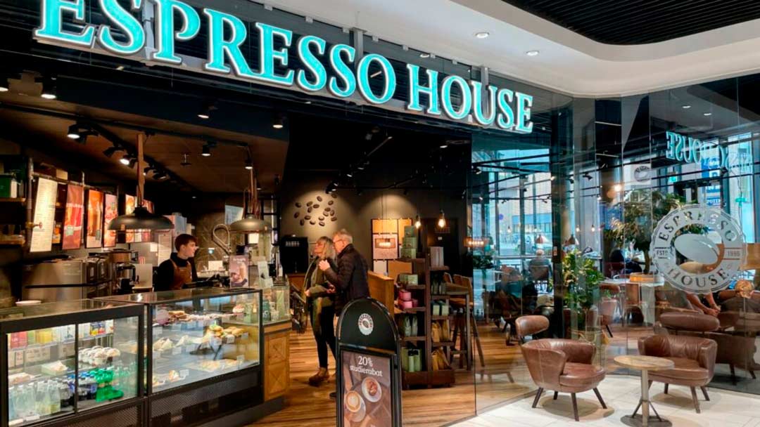 Forskellige varianter af drikkelse fra Espresso House i Aalborg 